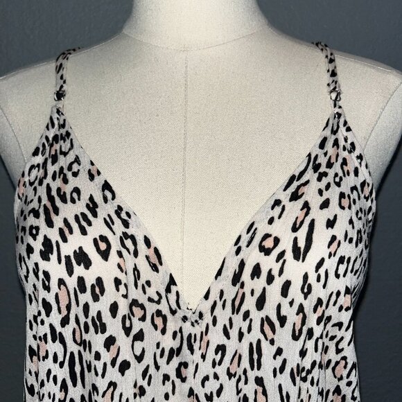 LULUS Leopard Print Maxi Slip Dress Spaghetti Straps- Pockets- V-Necks - M - Picture 10 of 14